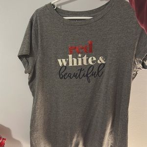 grey fourth of july/independence day shirt